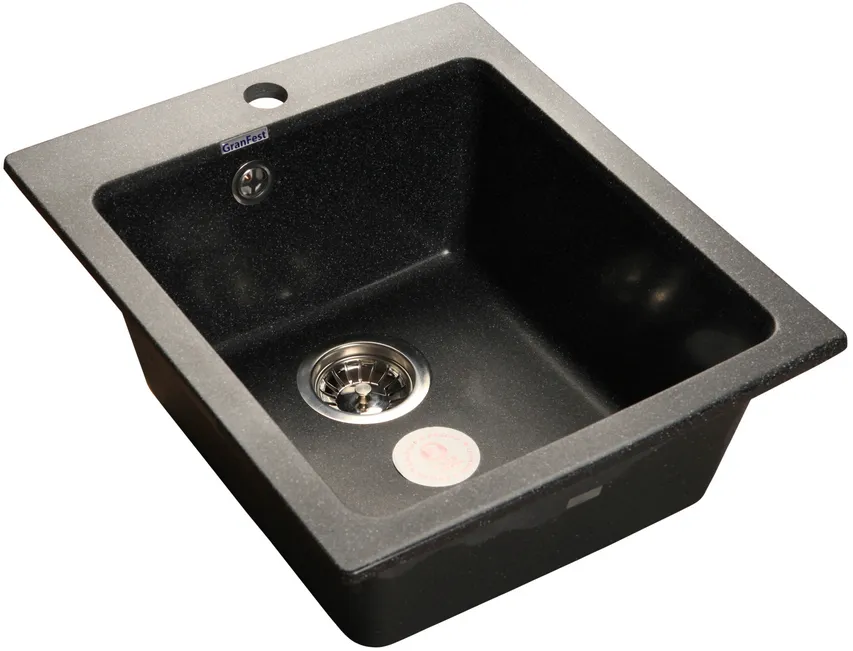 Детальное фото товара: GranFest PRAKTIK GF-P-505, мойка, мрамор, черный