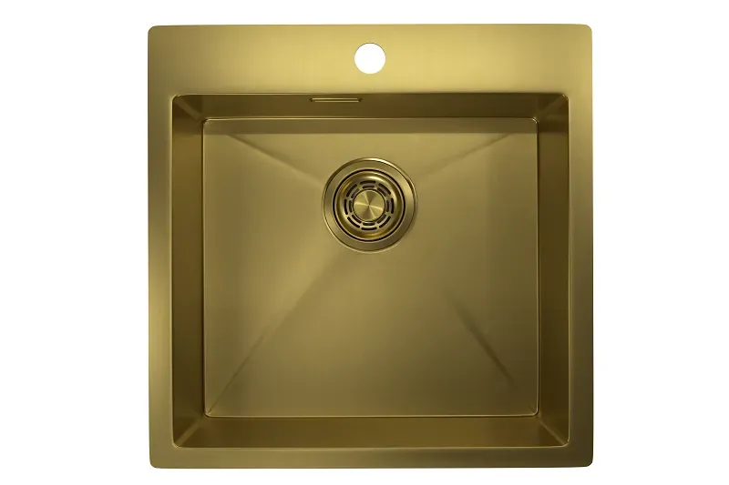 Фото товара: GRANULA 5151 мойка, нержавеющая сталь, золото сатин