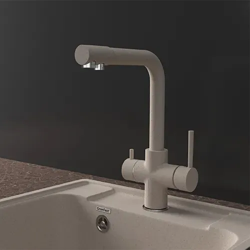 Детальное фото товара: GranFest GF-Z-5423, смеситель, гранит, песочный