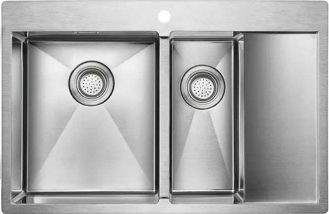 Фото товара: Paulmark KRONER 78/2SF, мойка, нержавеющая сталь брашированная, левая