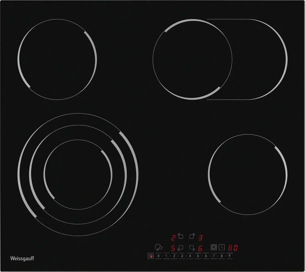 Фото товара: Weissgauff HVF 643 BS стеклокерамическая поверхность