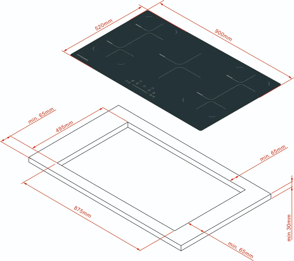 Детальное фото товара: Kuppersberg ICS 905 индукционная поверхность