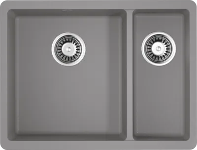 Фото товара: Omoikiri Kata 55-2-U-GR, мойка, гранит, leningrad grey