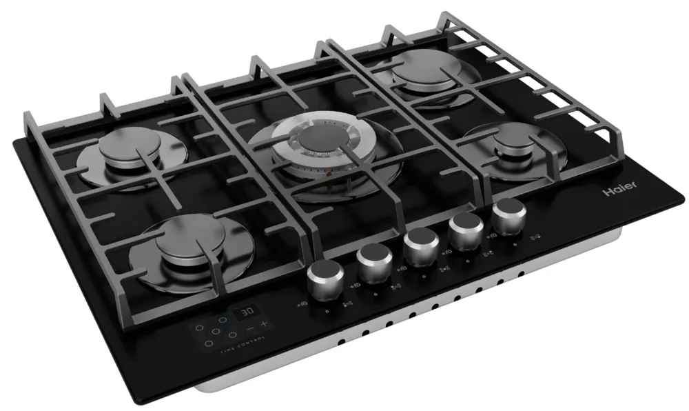 Детальное фото товара: Haier HHX-G75CWSB газовая поверхность