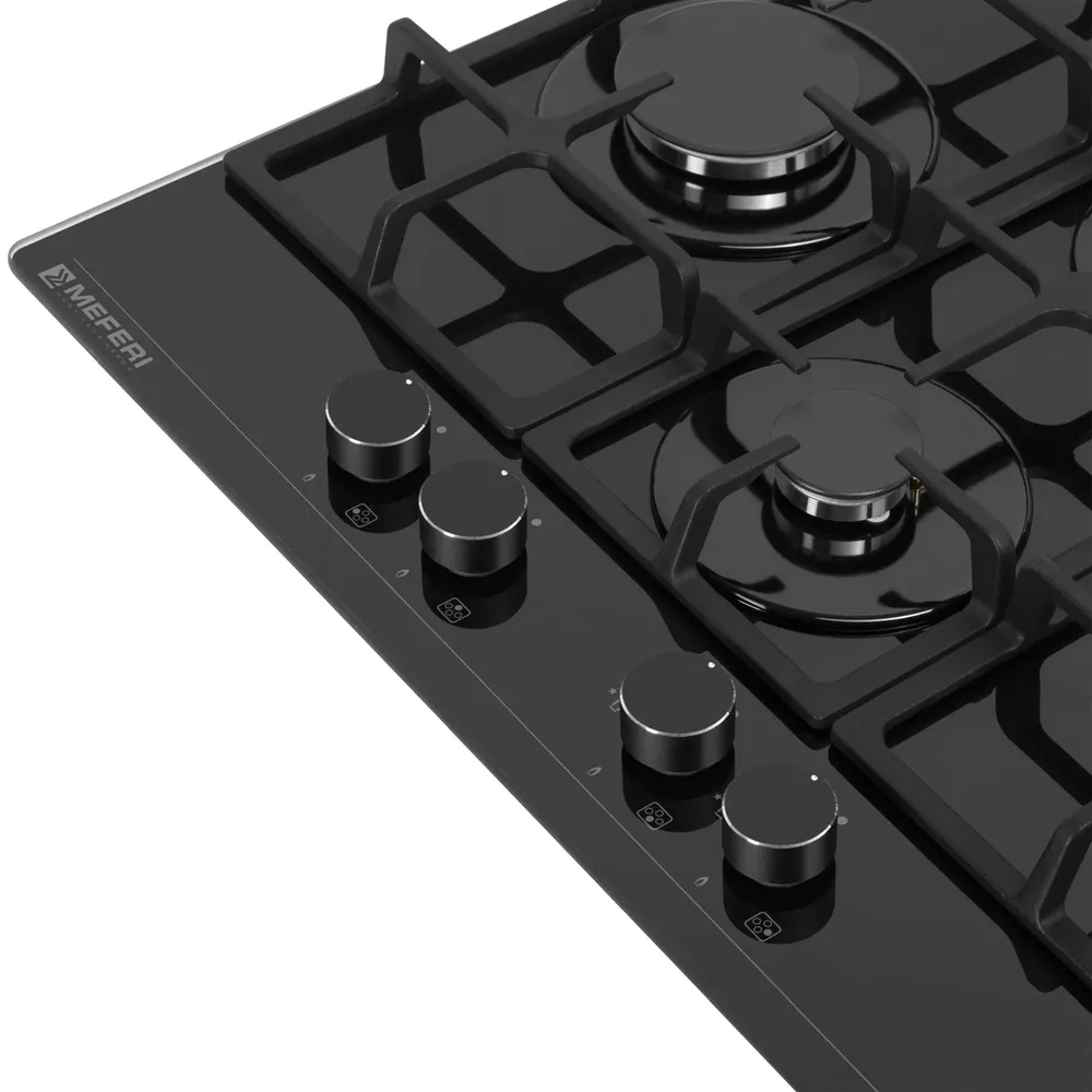 Детальное фото товара: MEFERI MGH604BK GLASS ULTRA газовая поверхность