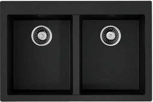 Фото товара: Omoikiri Bosen 80-2-BL, мойка, гранит, черный