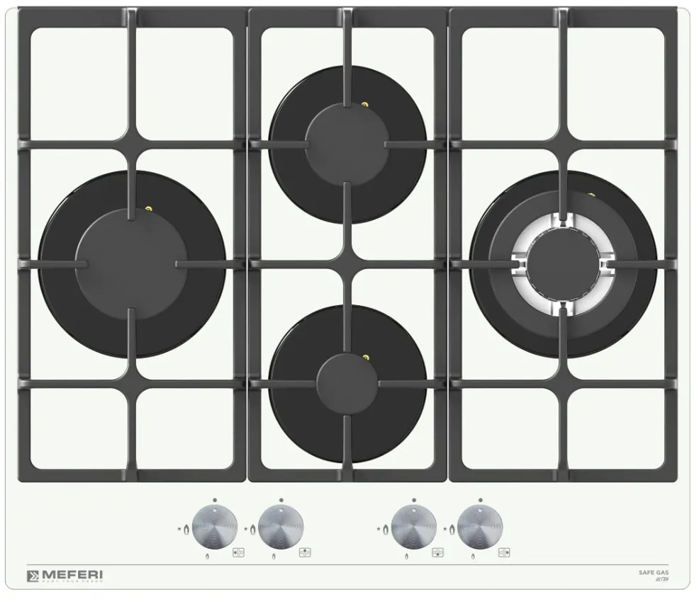 Детальное фото товара: MEFERI MGH604WH GLASS ULTRA газовая поверхность