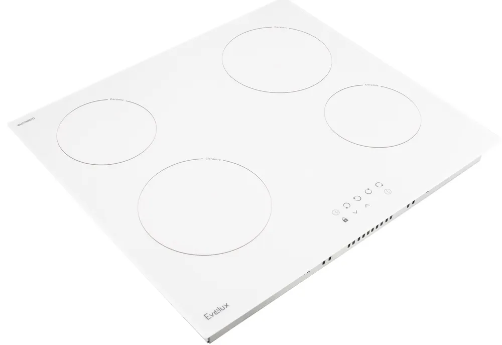 Детальное фото товара: Evelux HEV 640 W стеклокерамическая поверхность