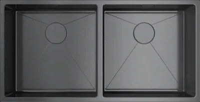 Детальное фото товара: Omoikiri Taki 86-2-U/IF GM, мойка, нержавеющая сталь/вороненая сталь 