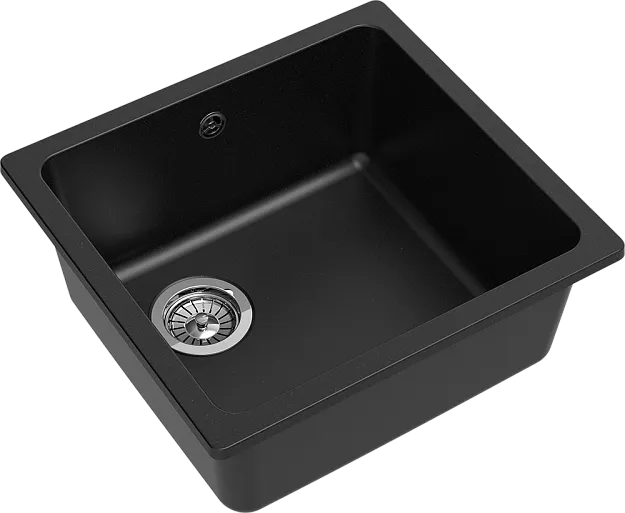 Детальное фото товара: Rivelato BERKANA BK-45 nero, мойка, гранит, черный