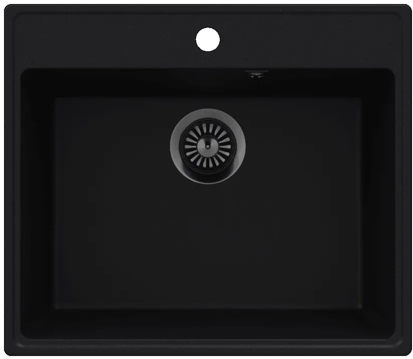 Фото товара: Maunfeld Perla 580 MFQS-580B, мойка, гранит, черный
