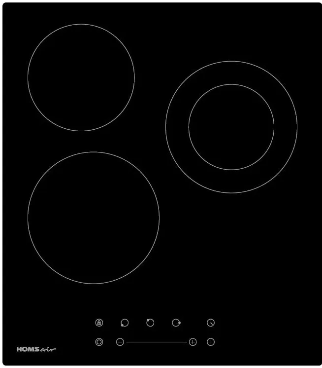 Фото товара: HOMSair HVY43DBK стеклокерамическая поверхность