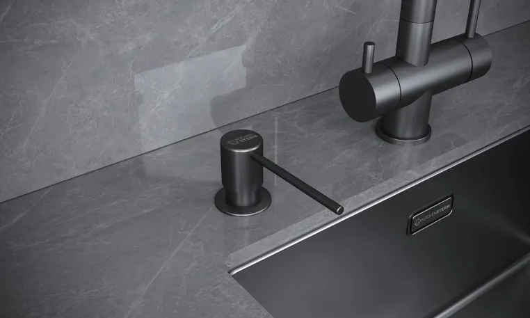 Детальное фото товара: KUCHENSTERN TORN, дозатор для моющего средства, нержавеющая сталь