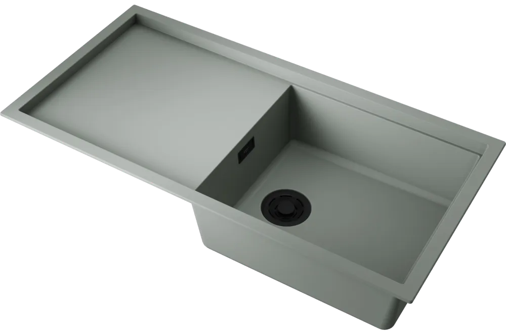 Детальное фото товара: Omoikiri Sintesi 100-WG, мойка, керамика, wind green