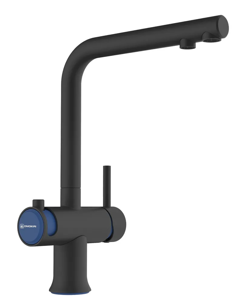 Фото товара: Omoikiri Hotaru-GB-IB, смеситель, графит/indigo blue