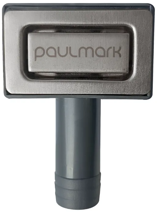 Фото товара: Paulmark PM22-BS, перелив прямоугольный с логотипом, брашированная нержавеющая сталь