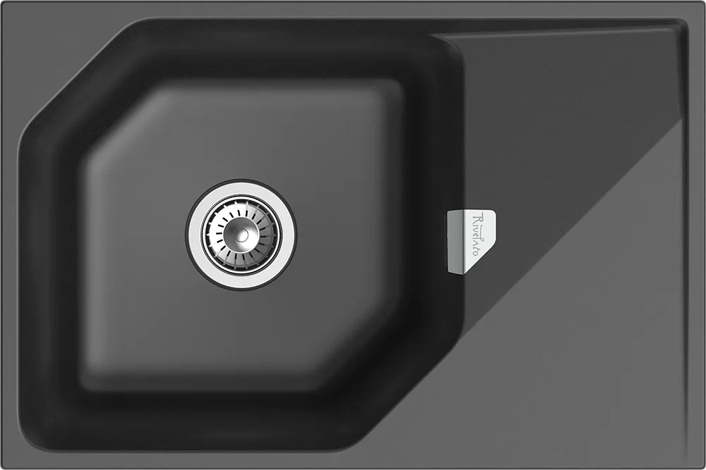 Детальное фото товара: Rivelato LOCUS LS-75 antracite, мойка, гранит, антрацит
