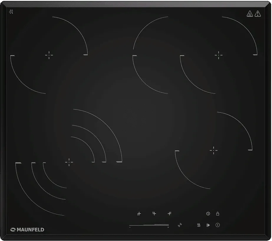 Фото товара: Maunfeld CVCE594SSMDBK LUX стеклокерамическая поверхность