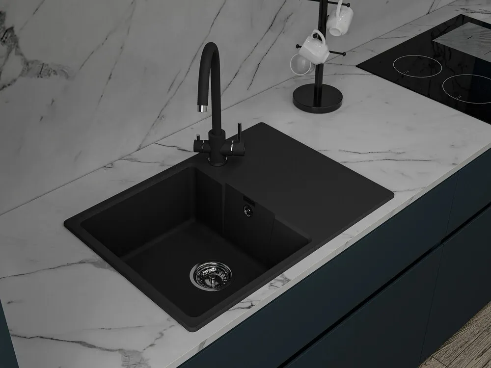 Детальное фото товара: GranFest URBAN 668L мойка, гранит, черный