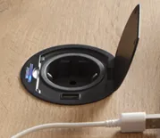 Фото товара: SFL RINGU-SCH-B блок встраиваемый 1 эл. розетка, матовый черный