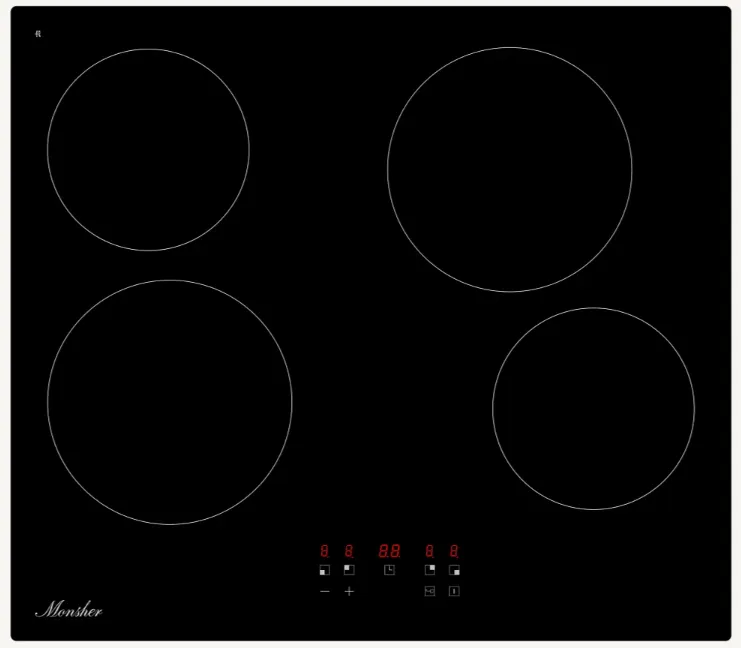 Детальное фото товара: Monsher MHE 6003 стеклокерамическая поверхность