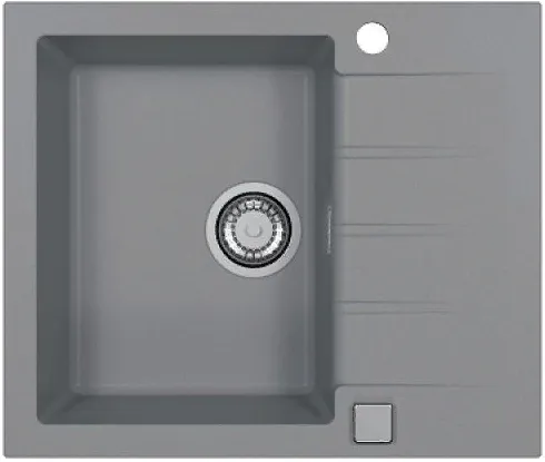 Детальное фото товара: ALVEUS GRANITAL CADIT 10 CONCRETE - G81, мойка, гранит, серый (в комплекте с сифоном 1132823)
