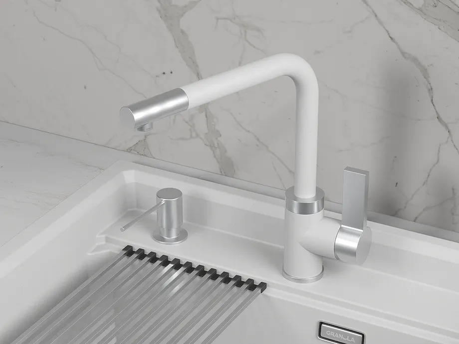Детальное фото товара: GRANULA 5504 смеситель, гранит, арктик