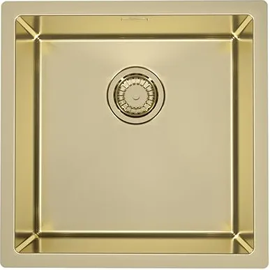 Детальное фото товара: ALVEUS QUADRIX MONARCH 30 GOLD, мойка, нержавеющая сталь, золото (в комплекте с выпуском без сифона)