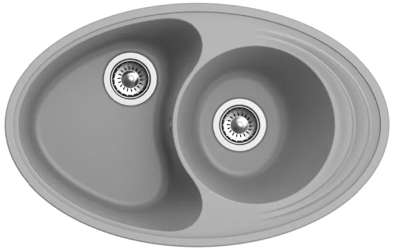 Фото товара: Ewigstein Elegant E- W90KF, мойка, гранит, серый металлик