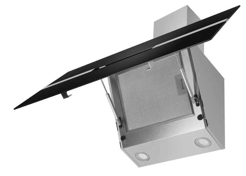 Детальное фото товара: Maunfeld MERSEY 90 нержавеющая сталь/черное стекло