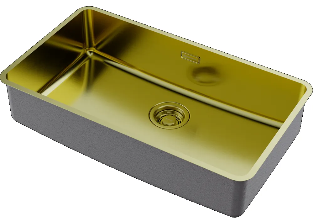 Детальное фото товара: Omoikiri Omi 73-U/I-LG Ultra, мойка, нержавеющая сталь, светлое золото