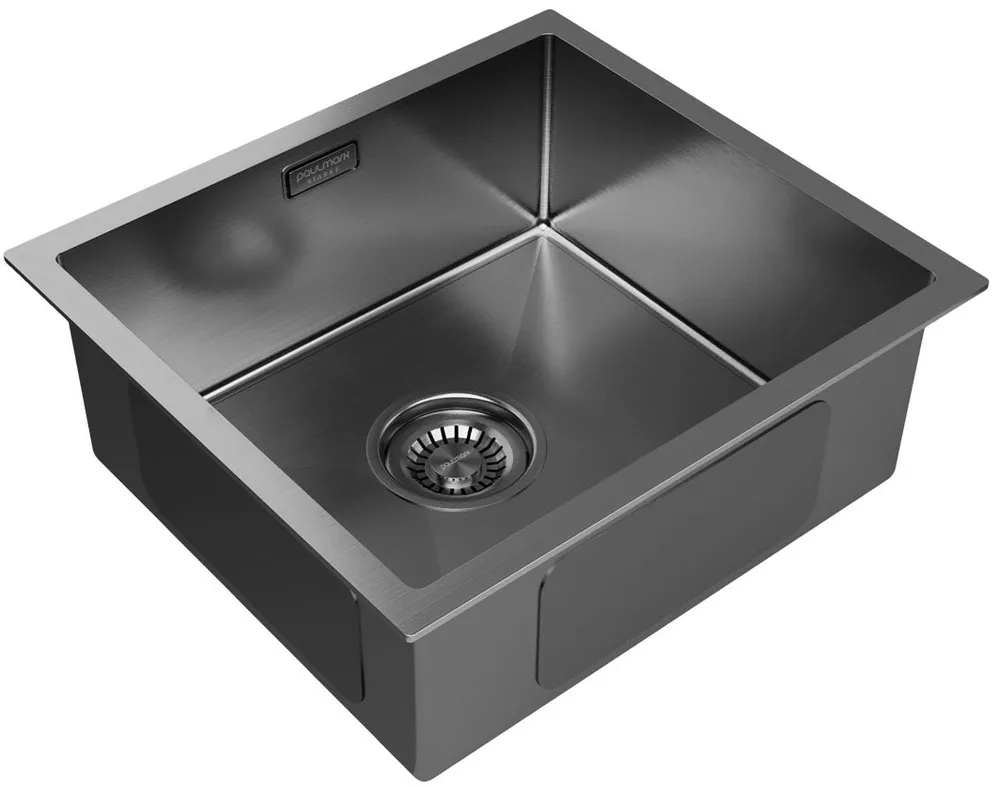 Детальное фото товара: Paulmark ALLER 44 UNI, мойка, нержавеющая сталь, вороненая сталь