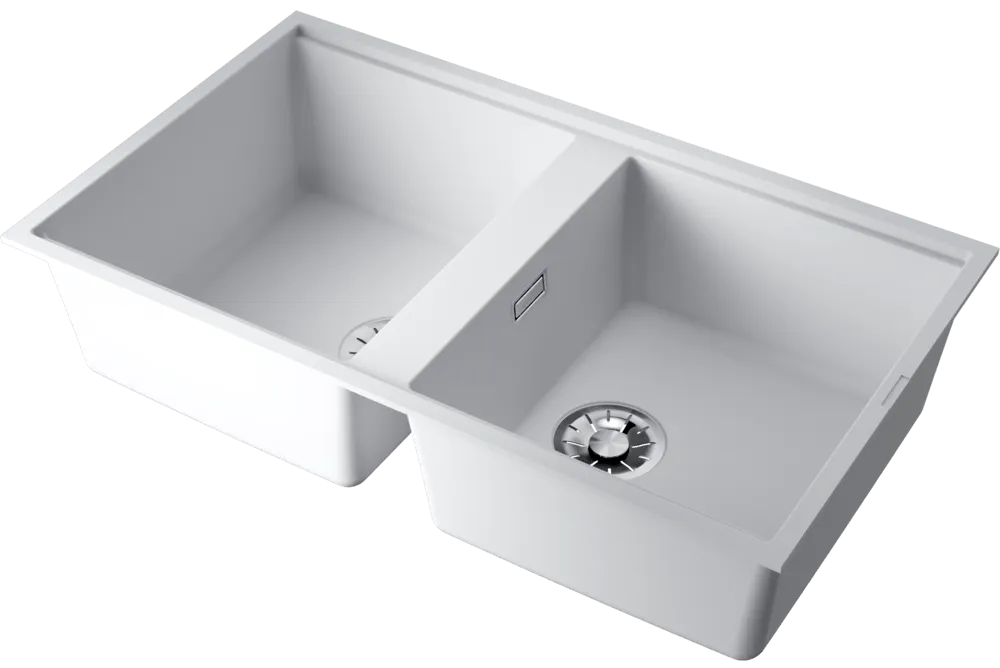 Детальное фото товара: Omoikiri Kitagawa 83-2-U-WH, мойка, керамика, белый