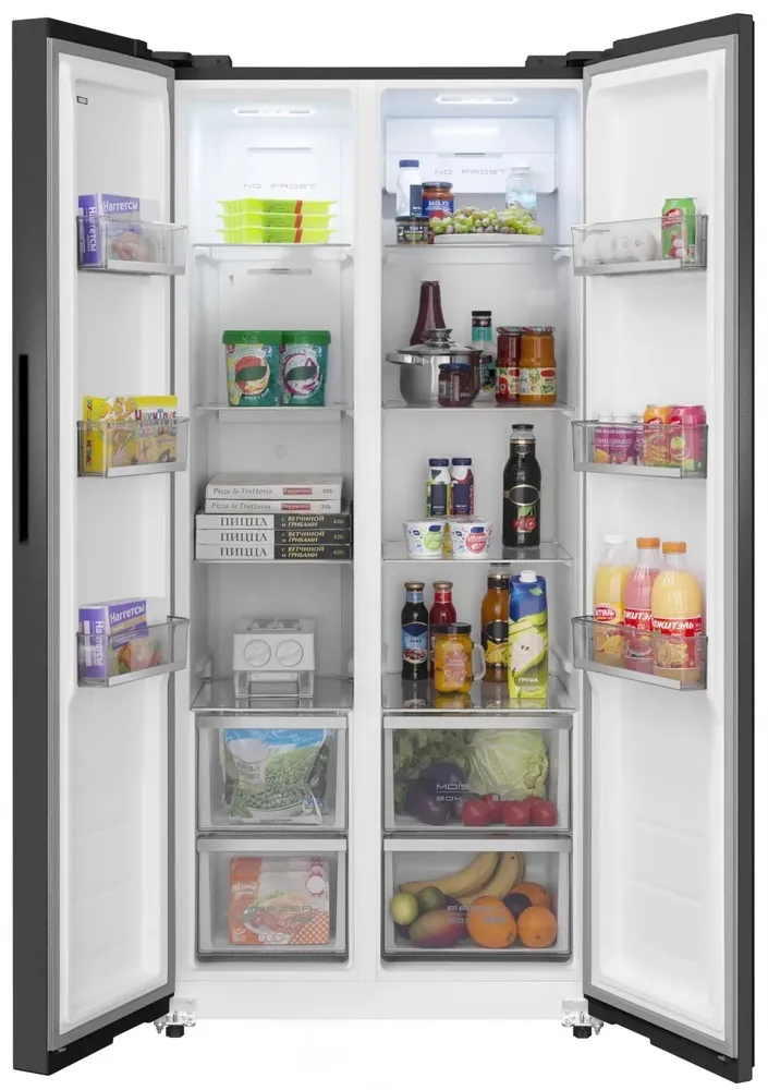 Детальное фото товара: MEFERI MFR83BLACK IX TOTAL NO FROST SIDE BY SIDE COMFORT