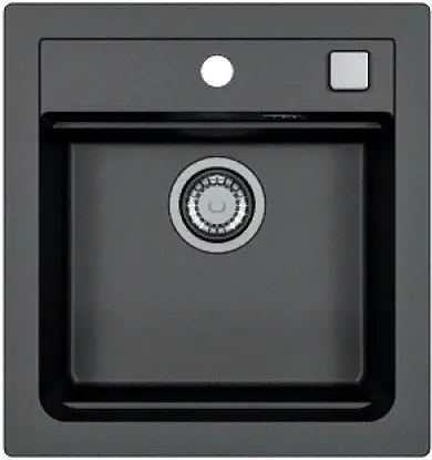 Фото товара: ALVEUS GRANITAL ATROX 20 CARBON - G91, мойка, гранит, черный (в комплекте с сифоном 1132823)