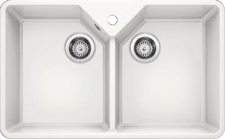 Фото товара: Blanco Villae Double, мойка, керамика, глянцевый белый