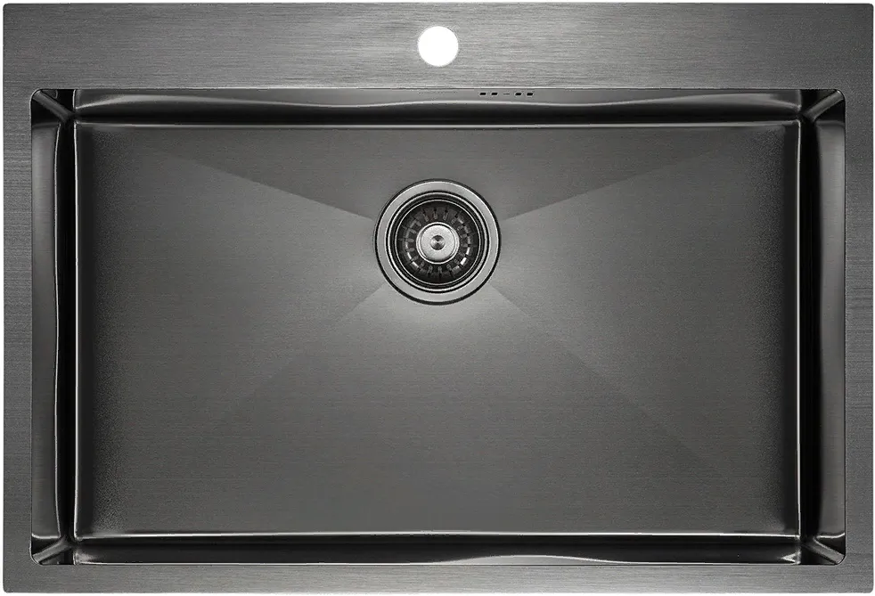 Фото товара: Paulmark KRONER 75, мойка, нержавеющая сталь, вороненая сталь 