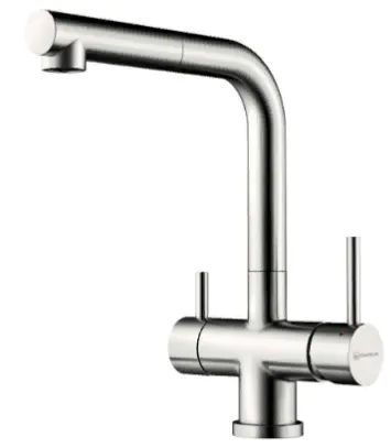 Фото товара: Omoikiri Takamatsu-S-BN, смеситель, нержавеющая сталь