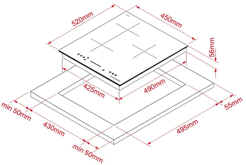 Детальное фото товара: Kuppersberg ICI 412 индукционная поверхность