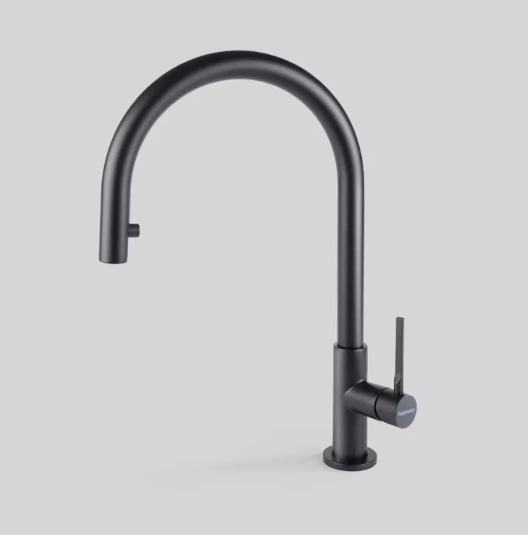 Фото товара: Falmec TREVI ROUND MATT BLACK, смеситель, черный матовый