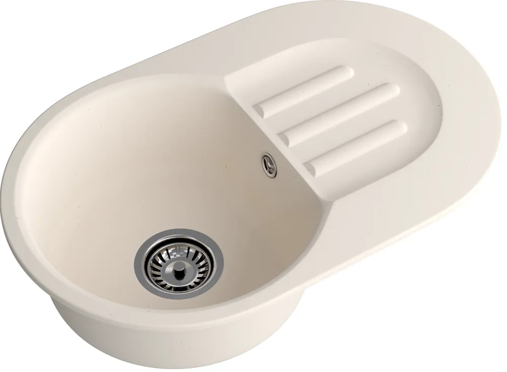 Детальное фото товара: ЭкоМ М-685, мойка, мрамор, белый