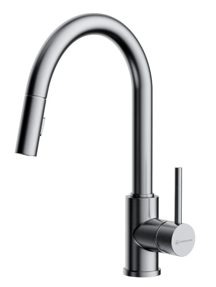 Фото товара: Omoikiri Shinagawa-SB-BN, смеситель, нержавеющая сталь