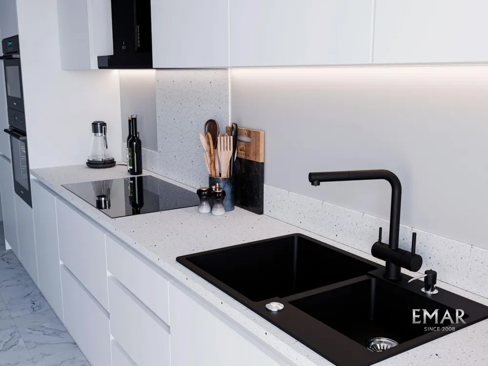 Детальное фото товара: Emar EMQ-2800.Q, мойка, гранит, морион