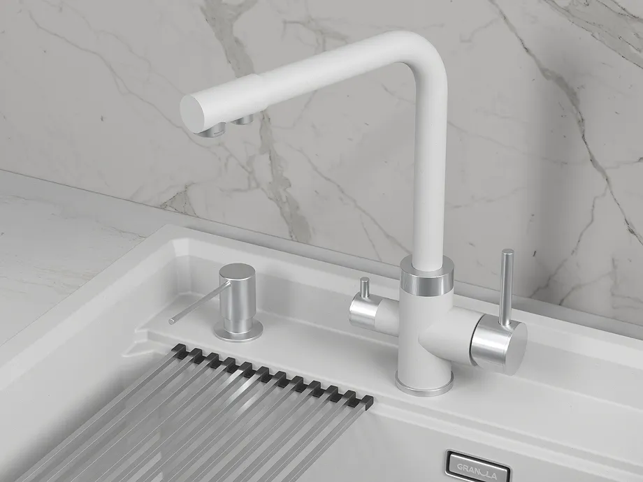 Детальное фото товара: GRANULA 5015 смеситель, нержавеющая сталь, арктик