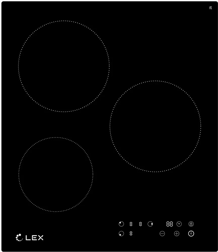 Фото товара: LEX EVH 430A BL стеклокерамическая поверхность