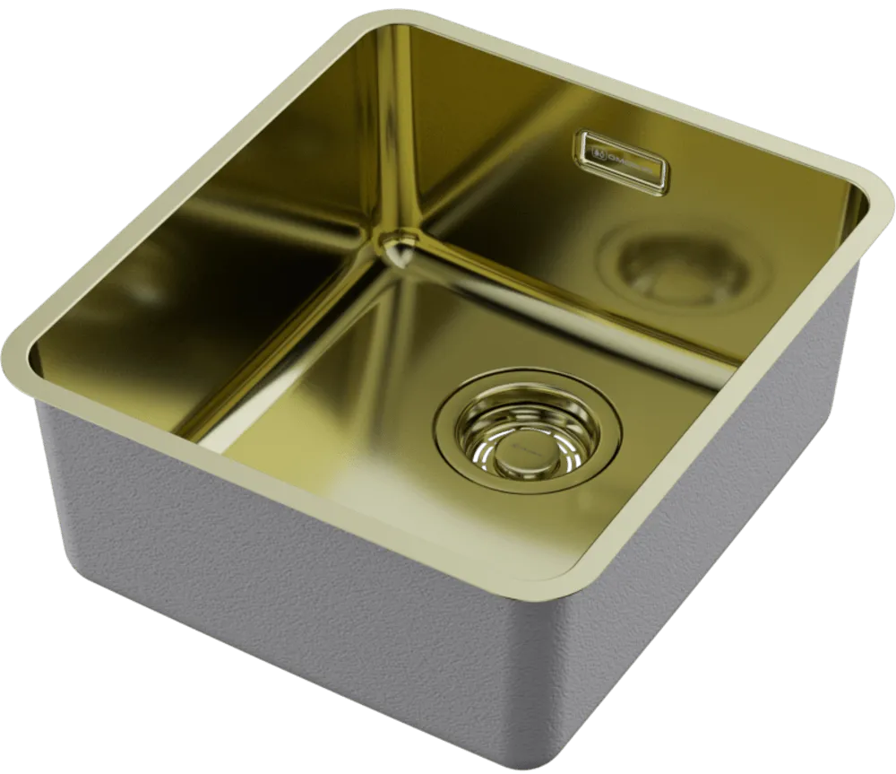 Детальное фото товара: Omoikiri Omi 37-U/I-LG Ultra, мойка, нержавеющая сталь/светлое золото