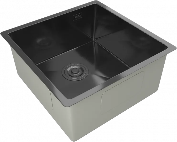 Детальное фото товара: Rivelato RINOX 4444 UN PVD black, мойка, нержавеющая сталь, черный