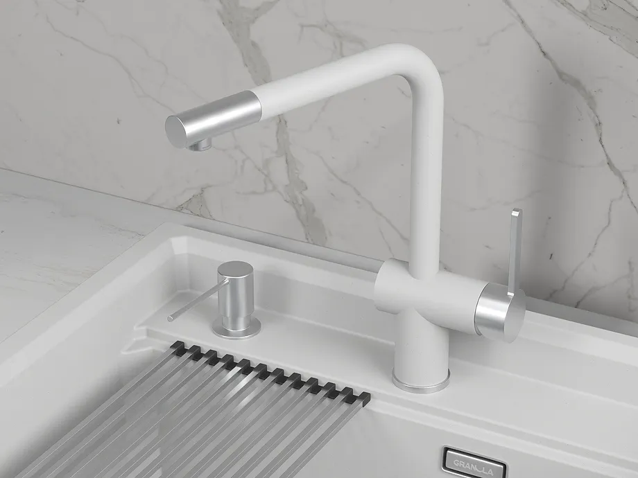 Детальное фото товара: GRANULA 5017 смеситель, гранит, арктик