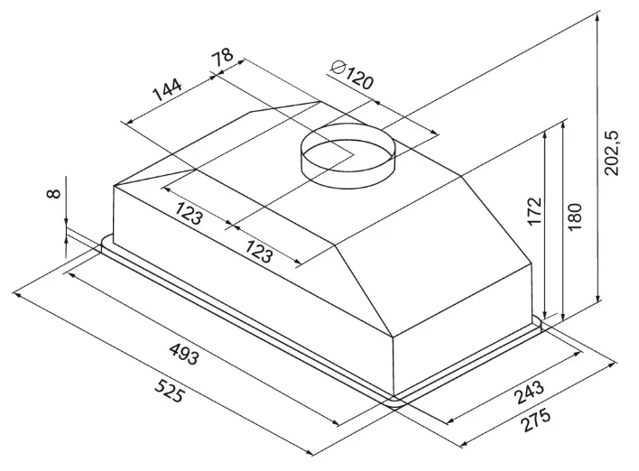 Детальное фото товара: Krona KATE 600 INOX PB V2