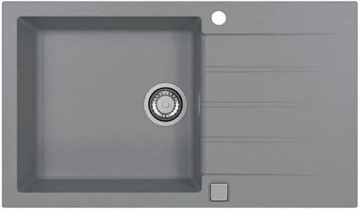 Фото товара: ALVEUS GRANITAL CADIT 40 CONCRETE - G81, мойка, гранит, серый (в комплекте с сифоном 1132823)